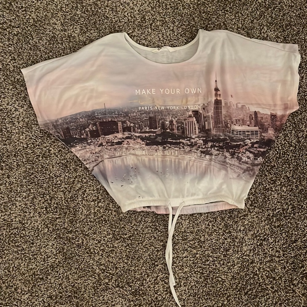 Drawstring crop top